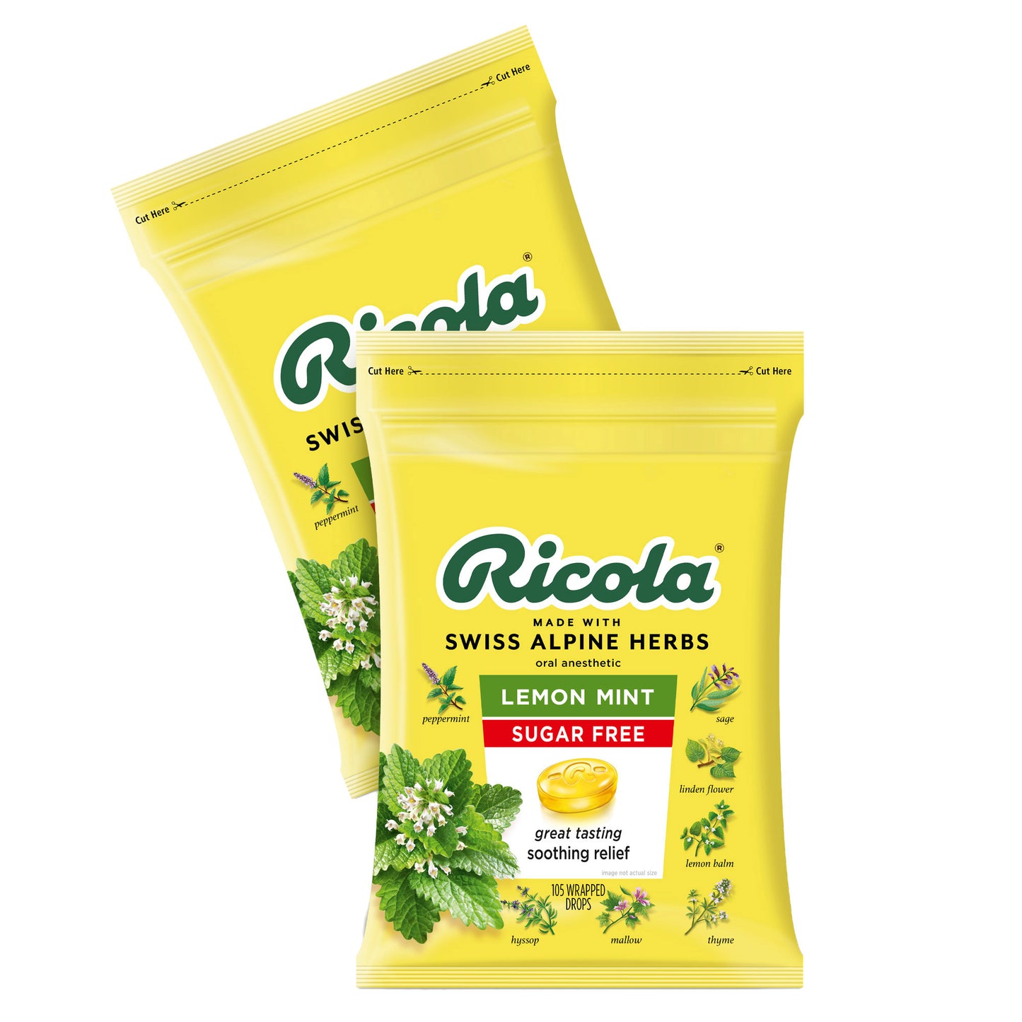 Ricola Sugar Free Lemon Mint Drops, 210 Drops