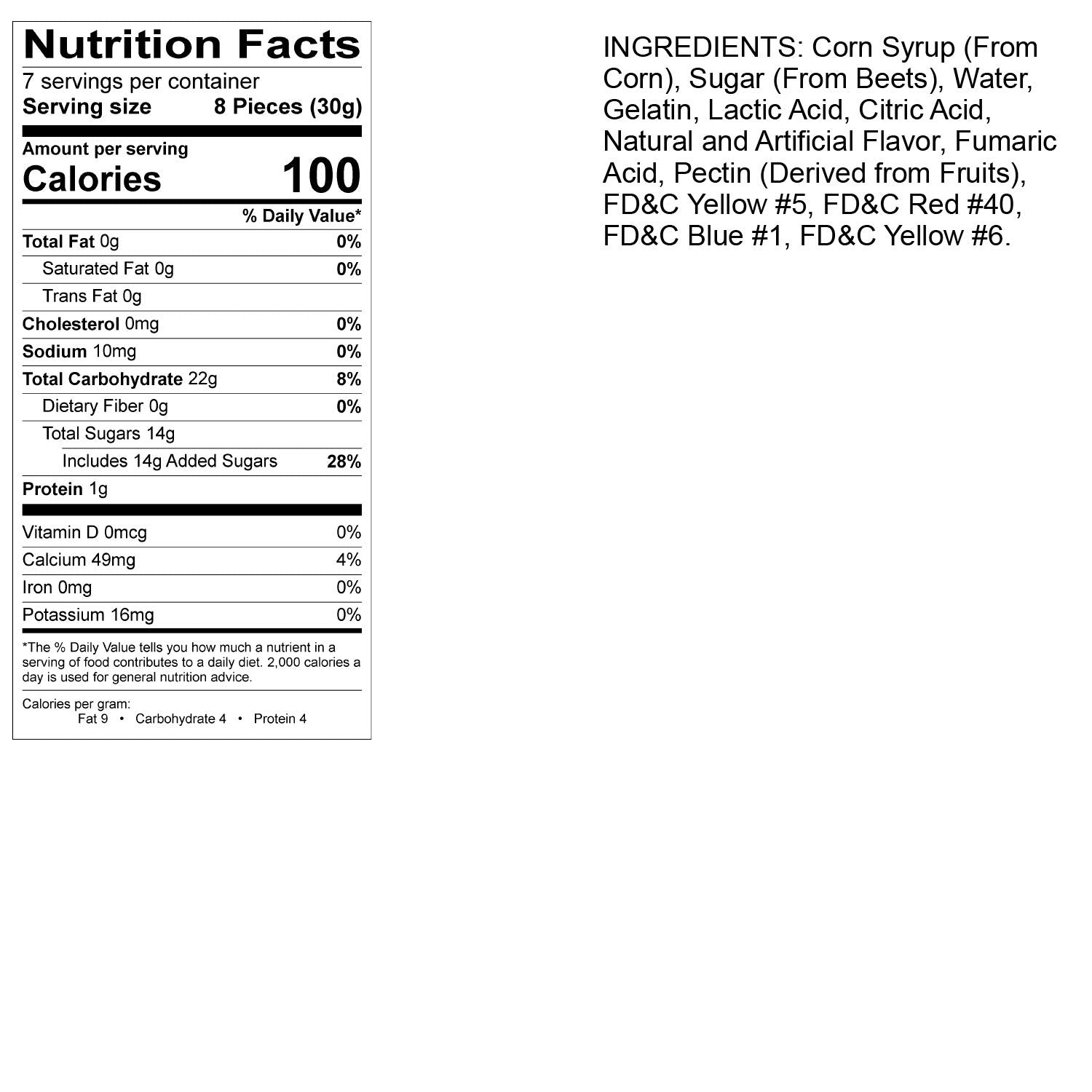 Albanese World'S Best Sour 12 Flavor Gummi Bears , 8Oz Bag of Candy Case of 12