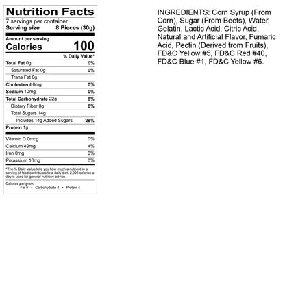 Albanese World'S Best Sour 12 Flavor Gummi Bears , 8Oz Bag of Candy Case of 12