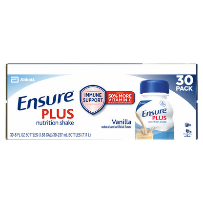 Ensure plus Nutrition Shake, Vanilla, 8 Fl. Oz, 30-Pack