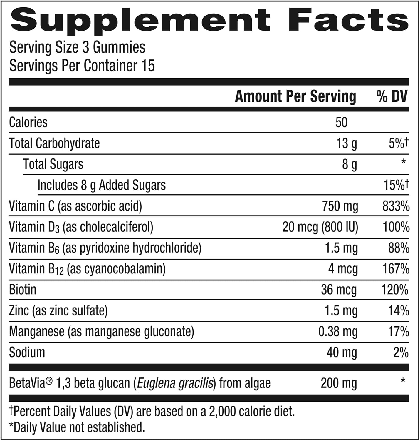 Emergen-C Immune+ Triple Action Immune Support Gummies, Betavia (R), 1000Mg Vitamin C, B Vitamins, Vitamin D and Antioxidants, Super Orange, Back to School Essentials - 45 Count