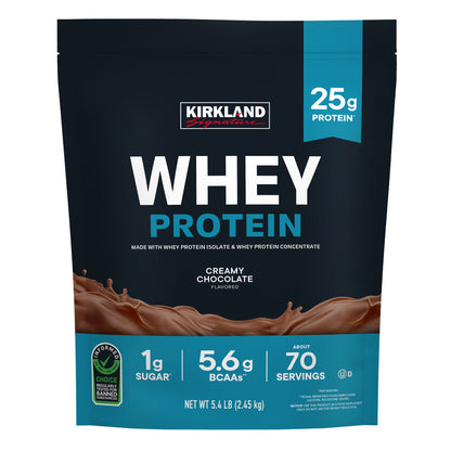 Kirkland Signature Whey Protein, Creamy Chocolate, 5.4Lbs