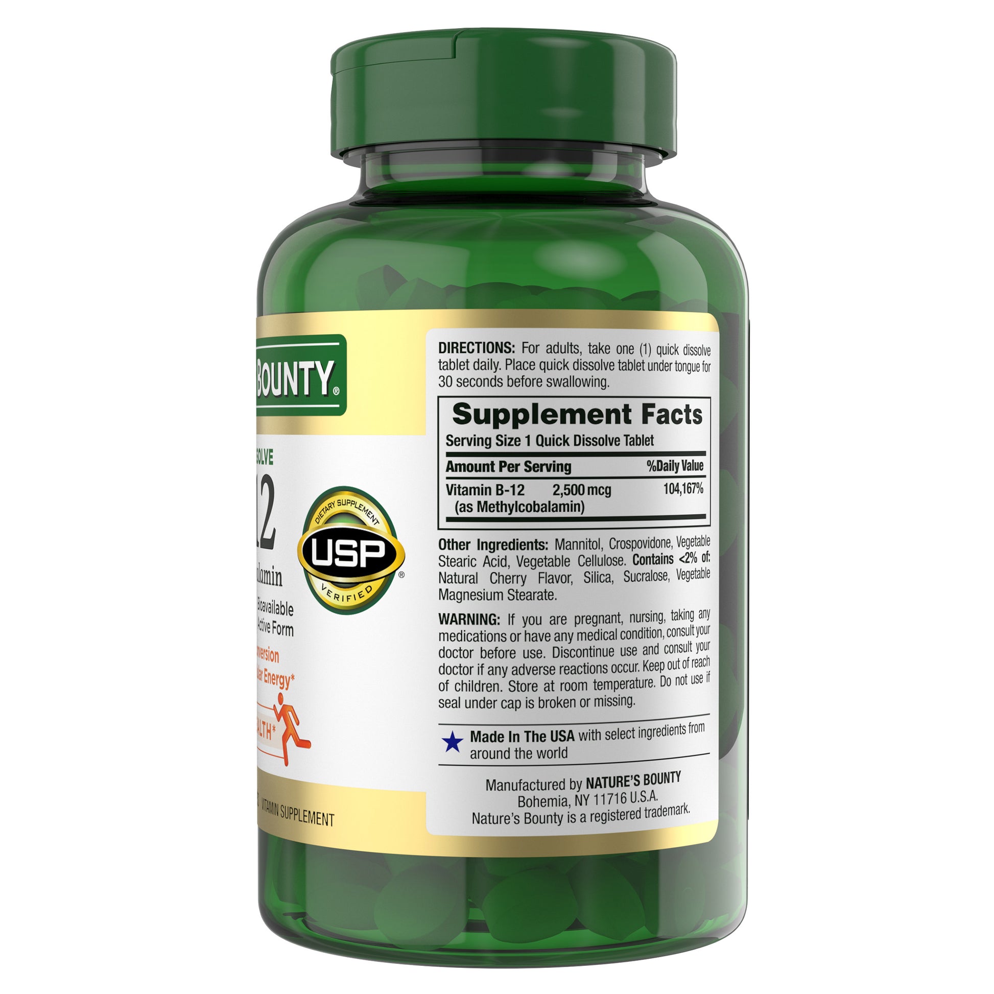 Nature'S Bounty Vitamin B-12 2500 Mcg, 300 Quick Dissolve Tablets