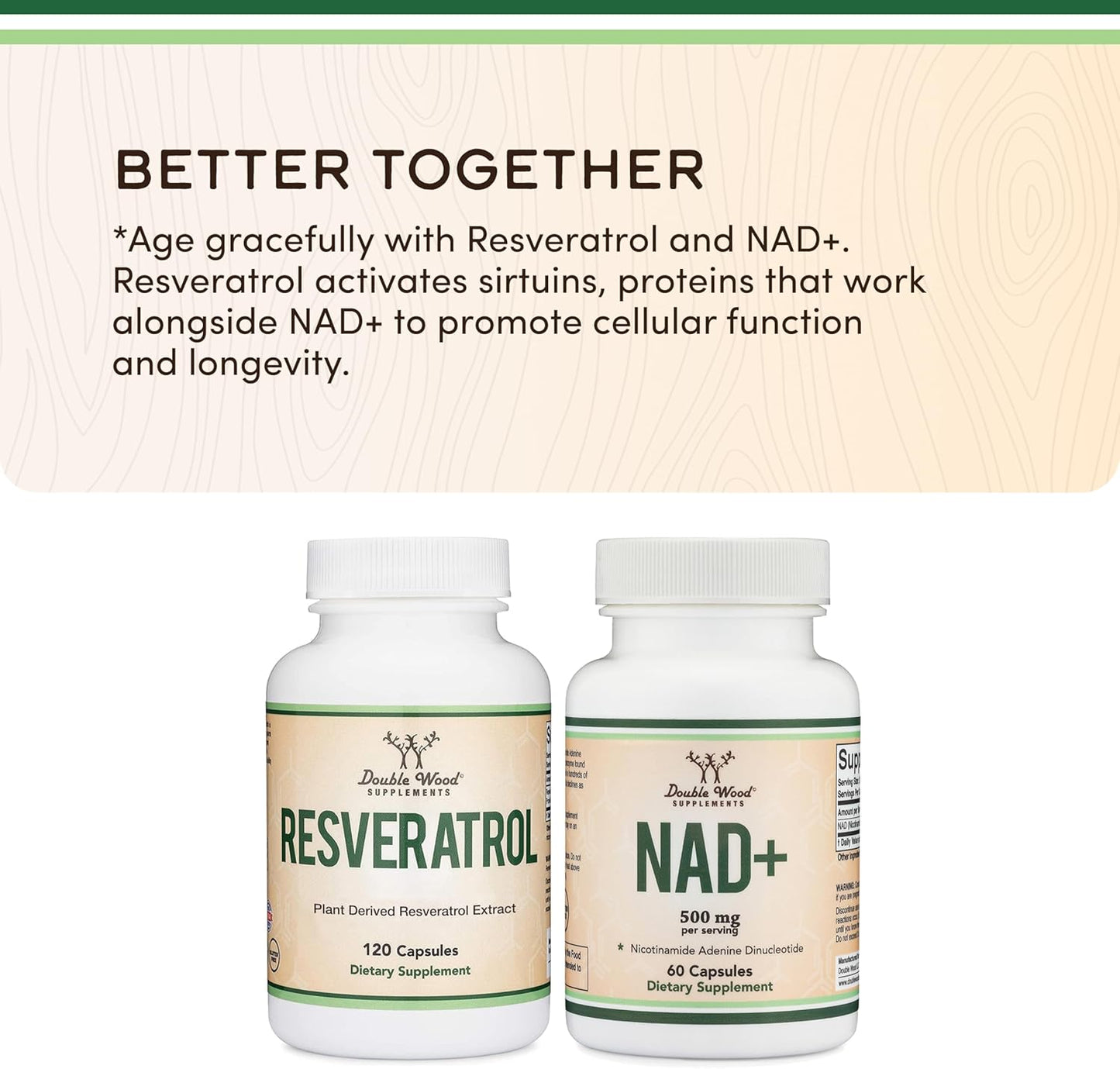 NAD+ anti Aging & Cell Regeneration | 500Mg of 95% Pure NAD plus per Serving, 30 Day Supply | Similar to Nicotinamide Riboside | Third Party Tested, Vegan Safe, Non-Gmo