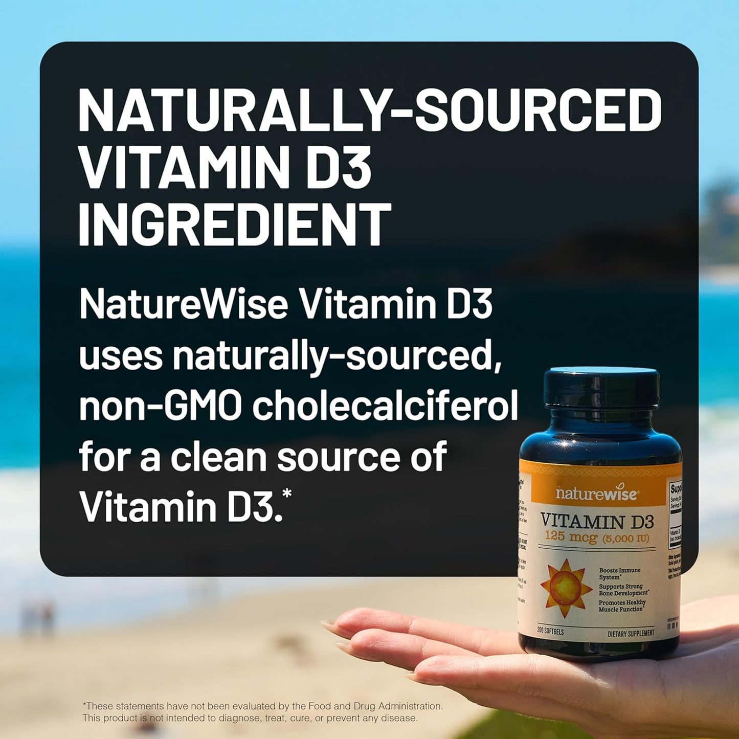 Naturewise Vitamin D3 5000Iu (125 Mcg) 1 Year Supply for Immune Support, Healthy Muscle Function, and Bone Health - Non-Gmo, Gluten Free in Organic Extra Virgin Olive Oil, (Mini Softgel), 360 Count