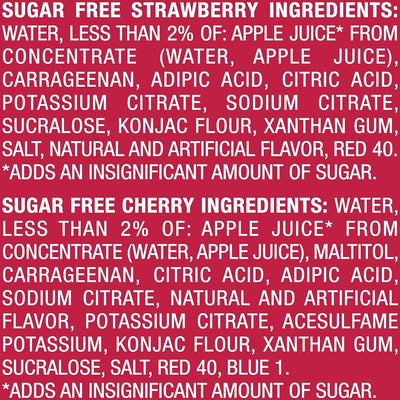 Snack Pack Sugar-Free Strawberry & Cherry Flavored Low Calorie Juicy Gels, 3.25 Oz. 12Ct Family Pack