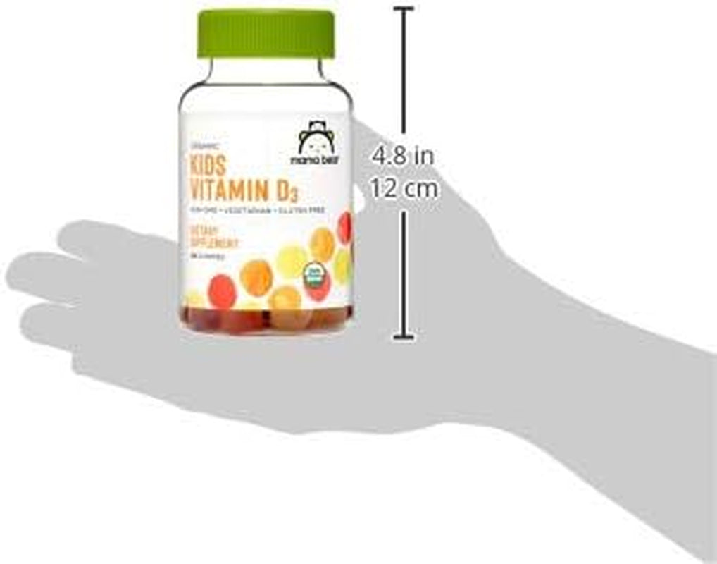- Mama Bear Organic Kids Vitamin D3 25 Mcg (1000 IU) Gummies per Serving, Bone and Immune Health, Strawberry, 80 Count