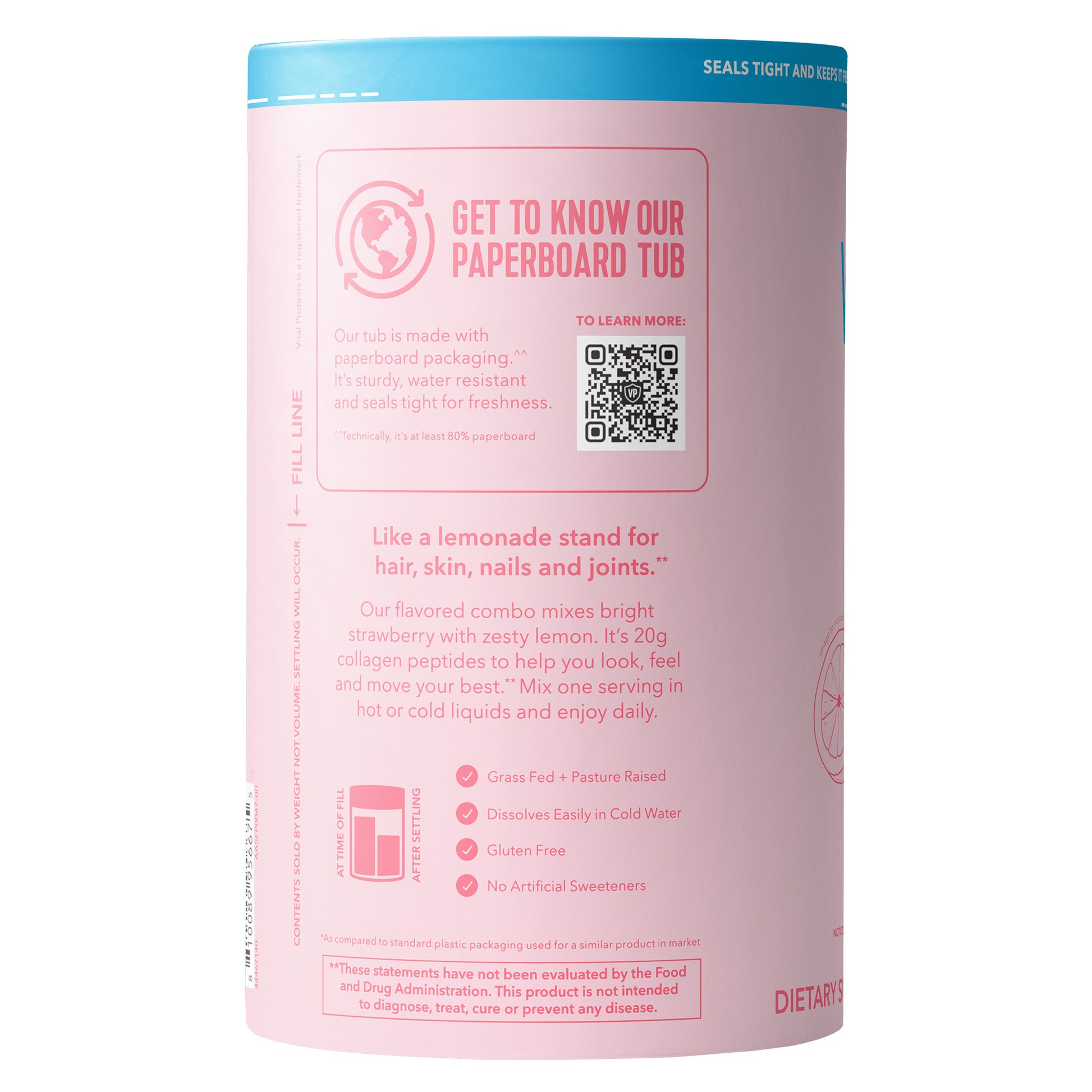 Vital Proteins Collagen Peptides, Strawberry Lemonade, 1.7 Lbs