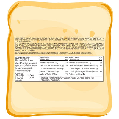 Bauducco Original Toast - Delicious, Light & Crispy Toasted Bread - Ready-To-Eat Breakfast Toast & Sandwich Bread - No Artificial Flavors - 5.01 Oz (Pack of 1)