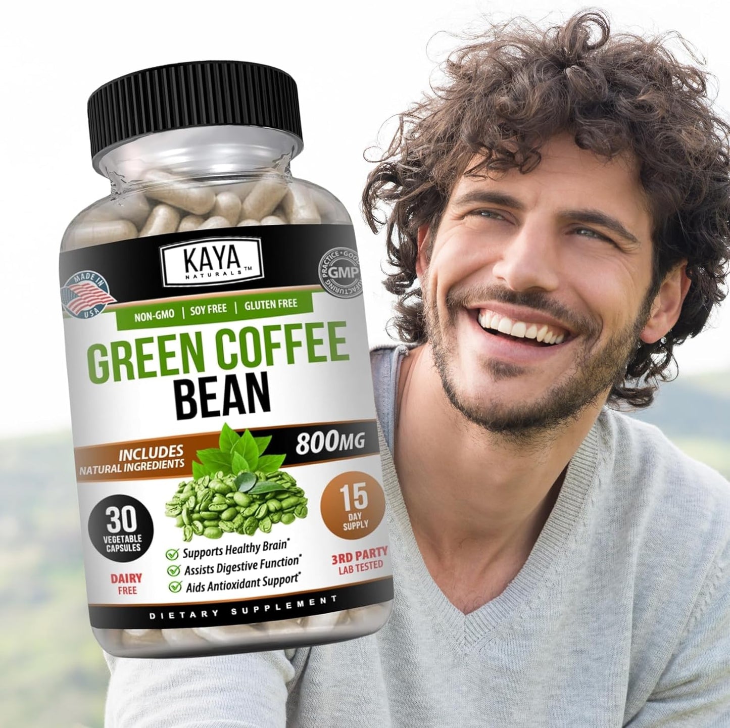Naturals Green Coffee Bean Extract - Non-Gmo, Gluten-Free Supplement (30 Count (Pack of 1)