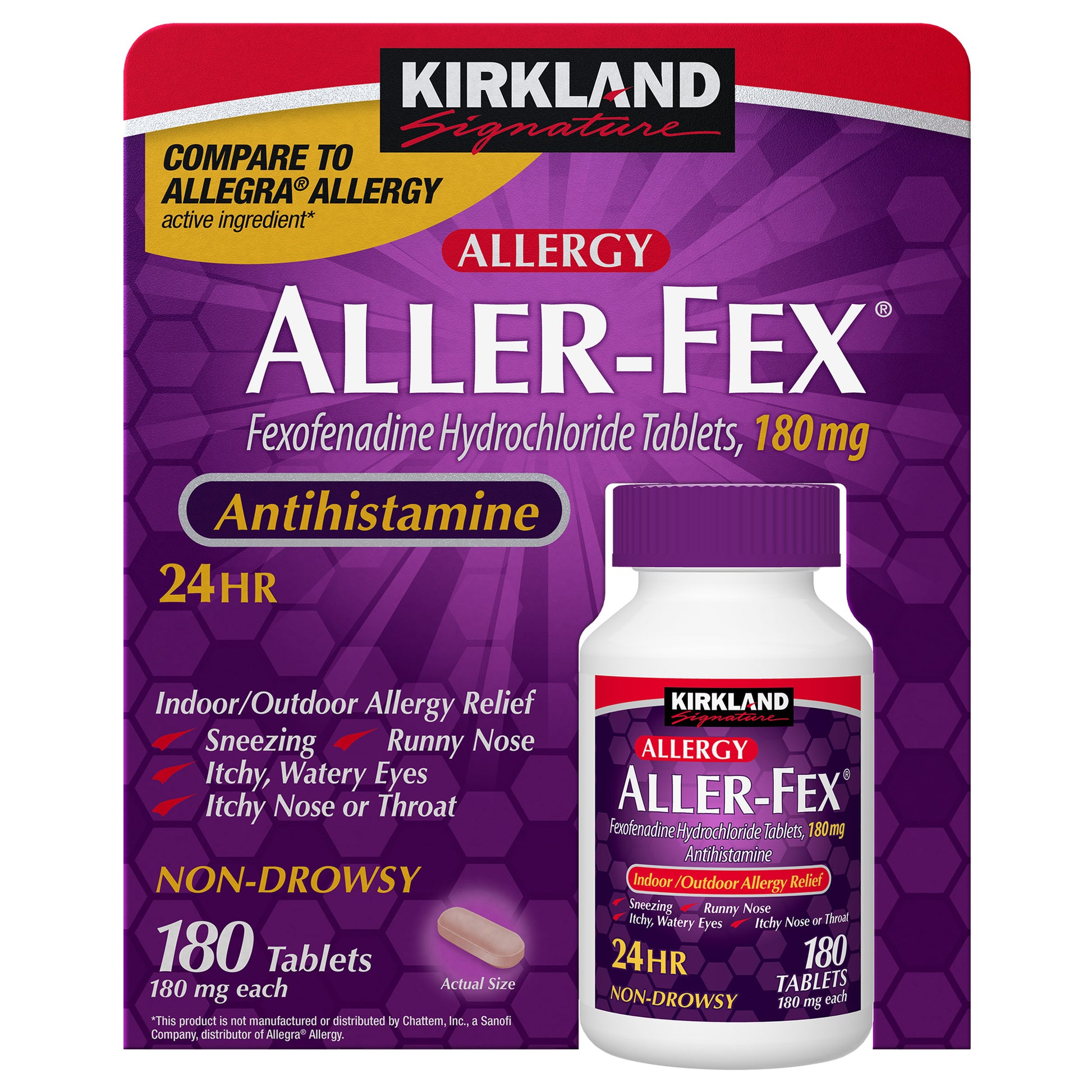 Kirkland Signature Aller-Fex Antihistamine 180 Mg., 180 Tablets