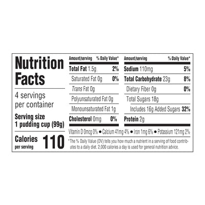 , Chocolate Pudding Cups, 4 Count
