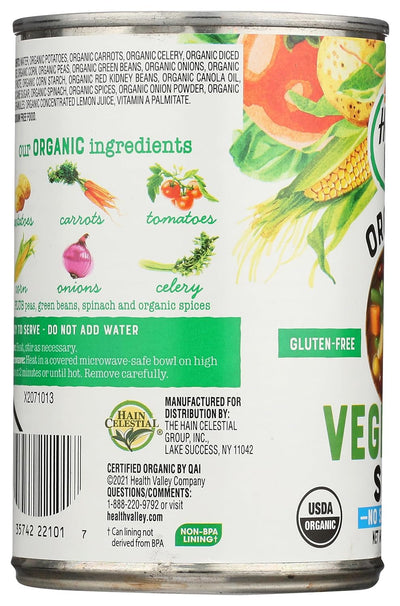 HEALTH VALLEY Organic No Salt Vegetable Soup, 15 OZ