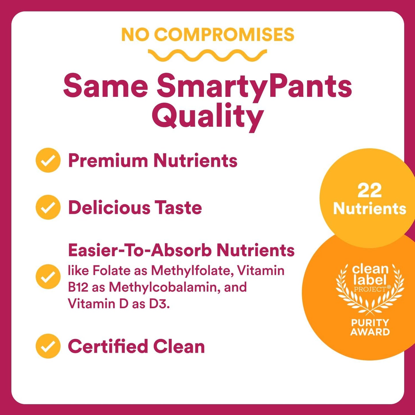 Smartypants Multivitamin Gummy for Women 50 and over - Improved Formula: Omega 3 (DHA/EPA), Methylfolate, Coq10, Vitamin D3, C, Vitamin B12, B6, A, K, Biotin, Gluten Free, 90 Count (30 Day Supply)