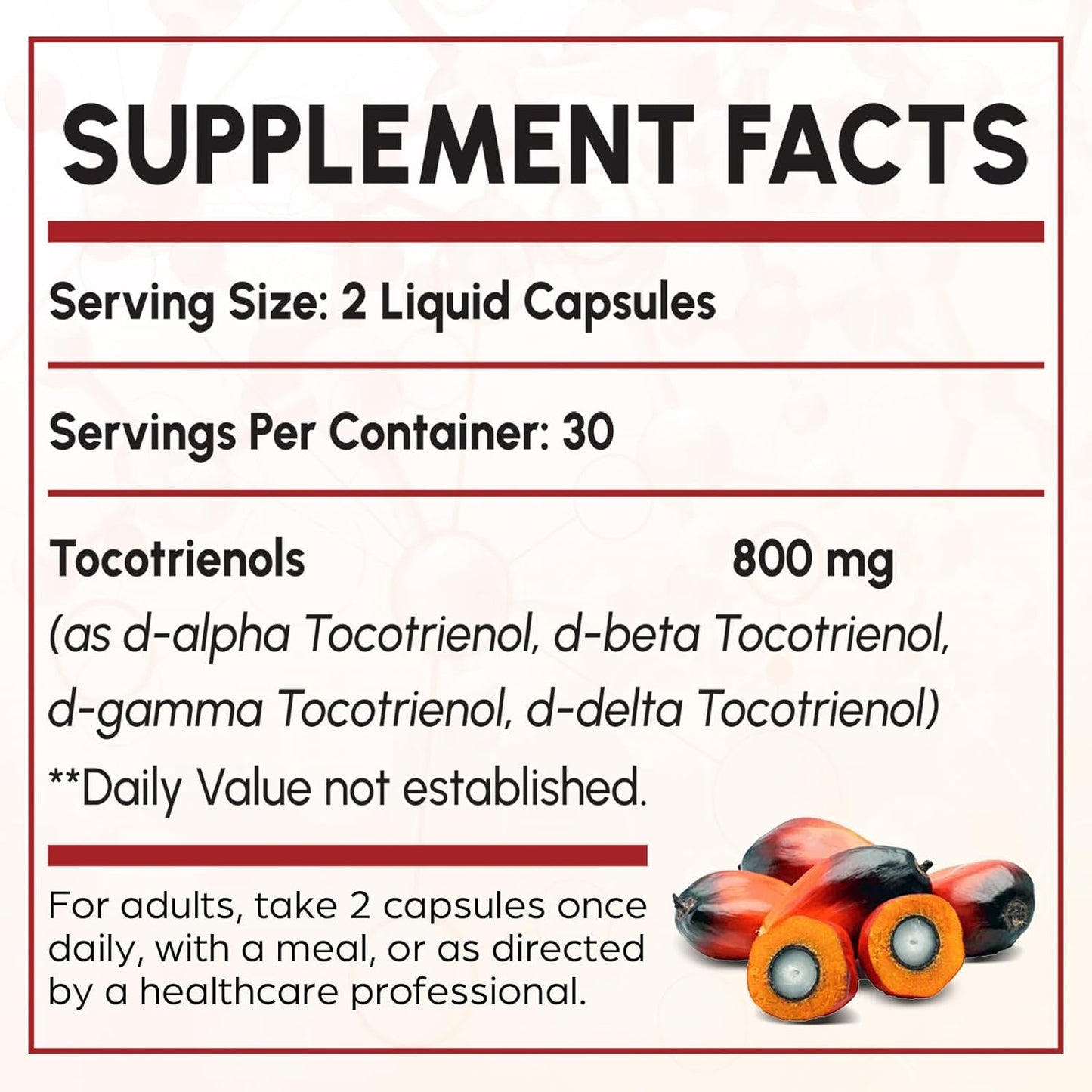 Kroppssund Tocotrienol Supplement Full Spectrum, Tocotrienol Vitamin E-Tocotrienols 800Mg - 120 Liquid-Filled Capsules