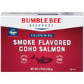 Bumble Bee Smoke Flavored Red Coho Salmon Fillets in Oil, 3.75 Oz (Pack of 1) - 19G Protein - Skinless, Boneless - Great for Snacks & Recipes - Gluten Free