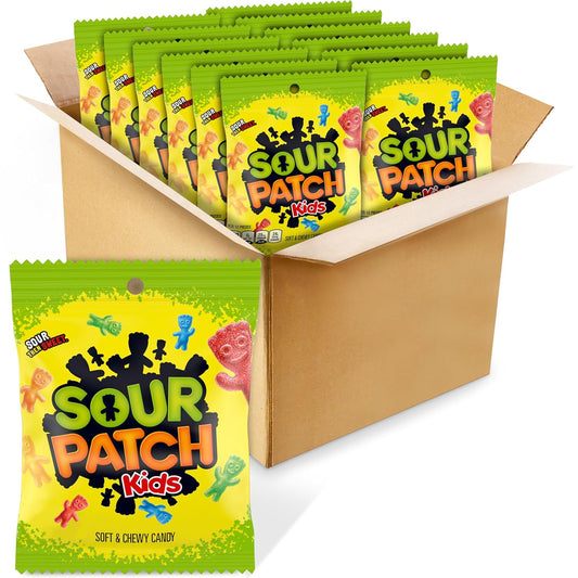 Sour Patch Kids Original Soft & Chewy Candy, 3.6 Oz Case of 12