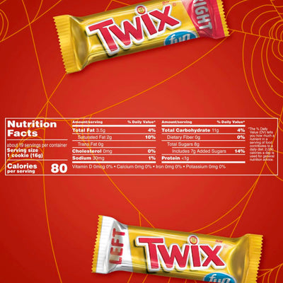 TWIX Fun Size Caramel Cookie Chocolate Candy Bars - 10.83 Oz Bulk Candy Bag