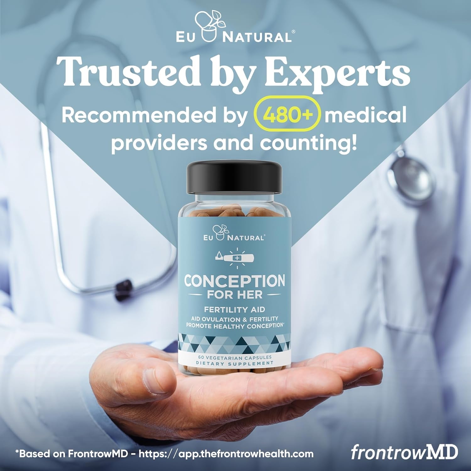 Conception Fertility Supplements for Women – Aids Ovulation, Hormonal Balance, & Regular Cycles – Prenatal Vitamin Support with Myo-Inositol, Folate, Folic Acid, Vitex – 60 Vegetarian Soft Capsules