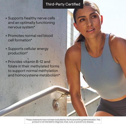 THORNE - B-Complex #12 - Vitamin B Complex with Active B12 and Folate - 60 Capsules