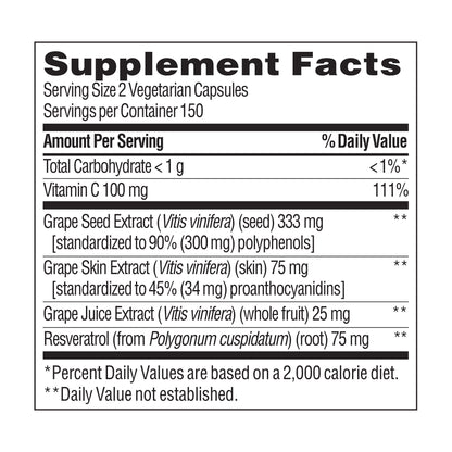 Trunature Grapeseed with Resveratrol, 300 Capsules