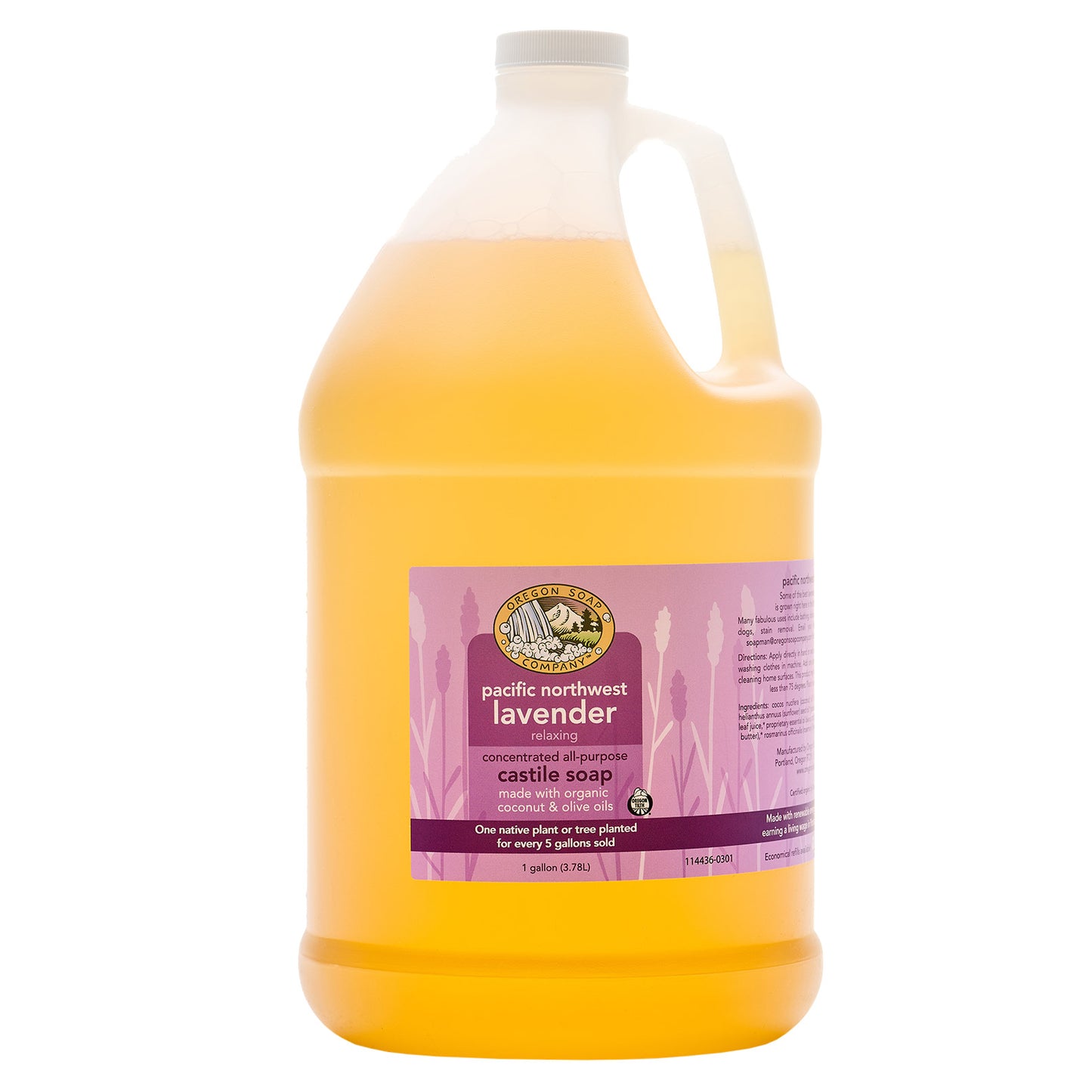 Oregon Soap Company Organic Castile Soap, 1 Gallon
