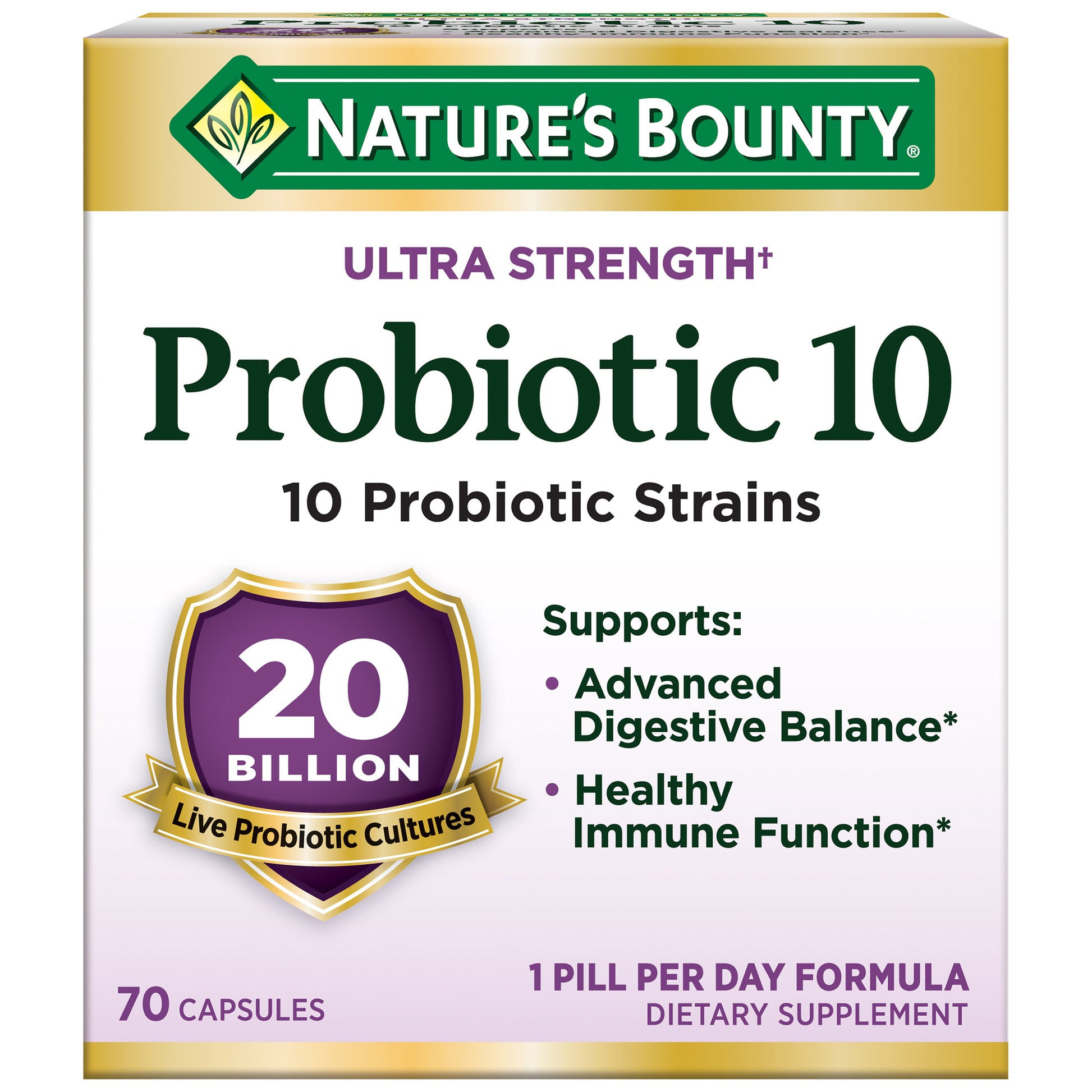 Nature'S Bounty Ultra Strength Probiotic 10, 70 Capsules