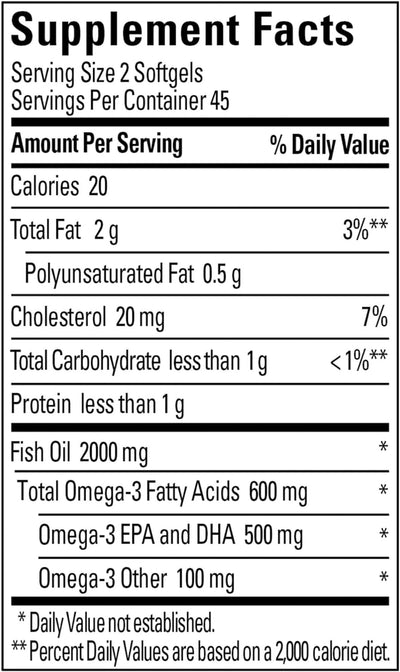 Nature Made Fish Oil 1000 Mg Softgels, Omega 3 Fish Oil Supplements for Healthy Heart Support with 90 Softgels, 45 Day Supply