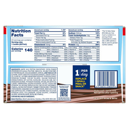 Glucerna Original Diabetic Nutrition Shake, 8 Fl Oz, 24-Pack, Chocolate