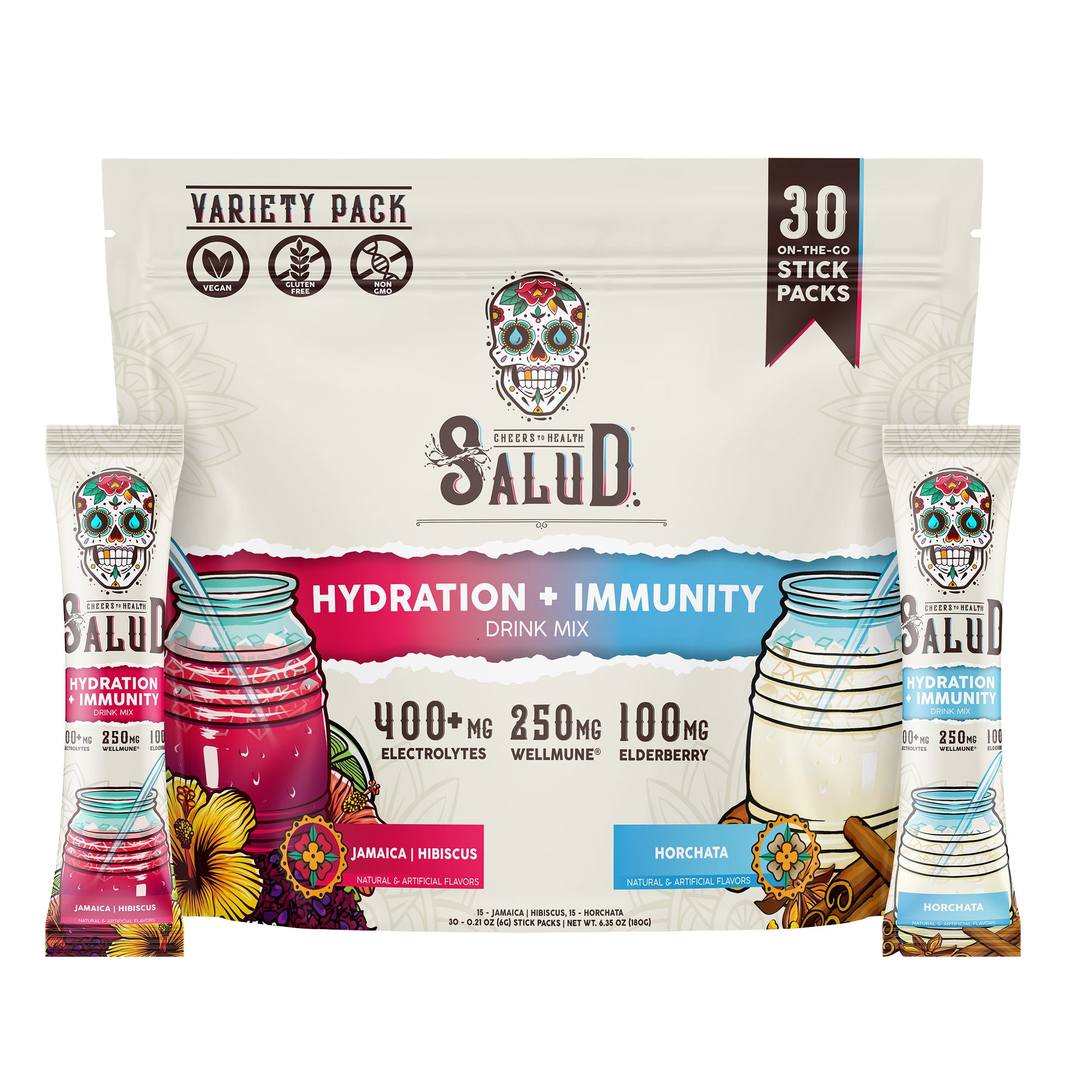 Taste Salud Hydration + Immunity, 30 Individual Stick Packs, Variety Pack