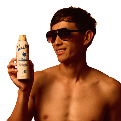 Vacation Classic Spray SPF 50, 6 Oz, 2-Pack and Air Freshener Bundle