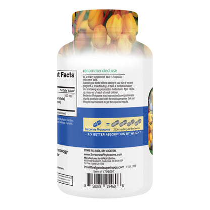 FEELGOOD Berberine Phytosome, 120 Vegan Capsules