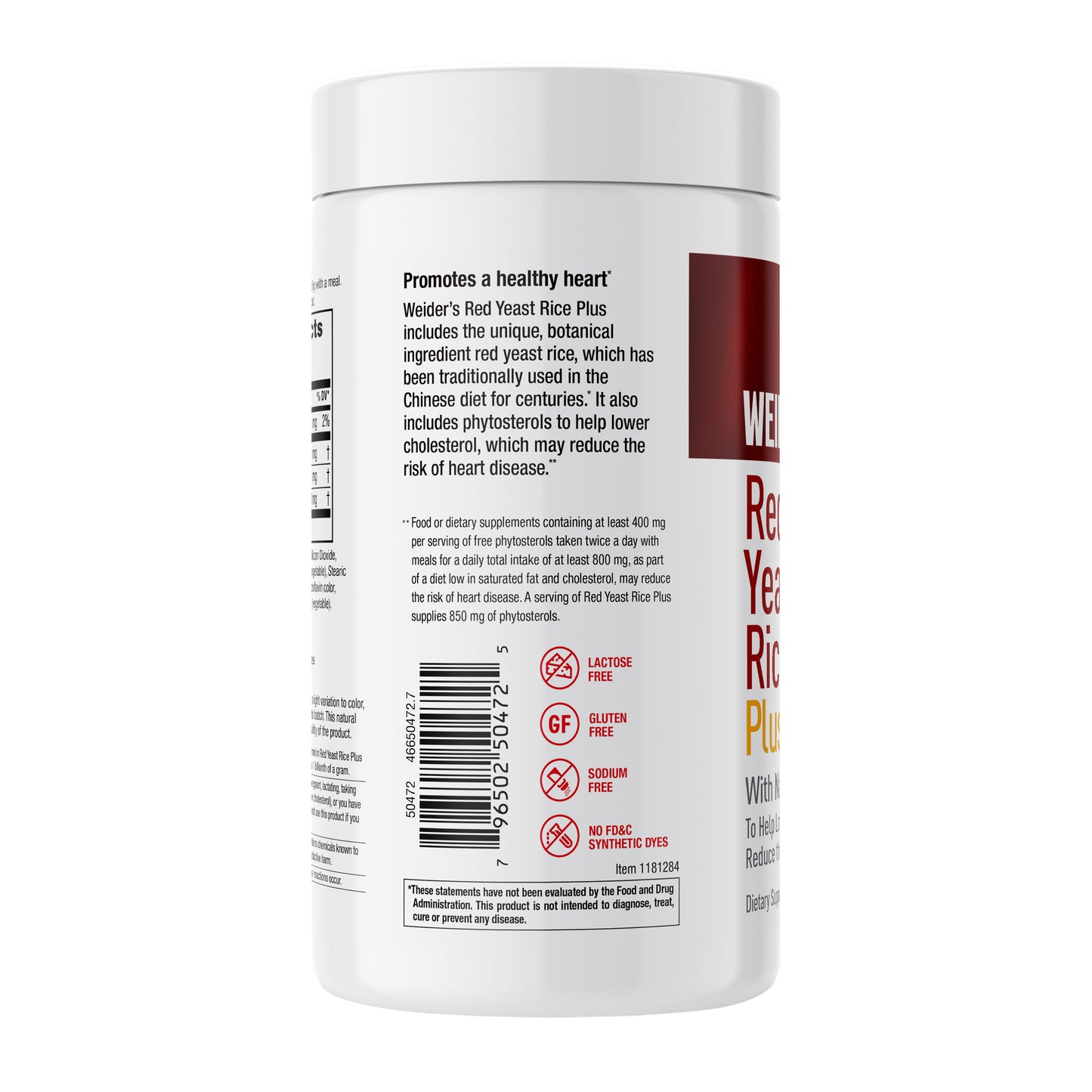 Weider Red Yeast Rice plus 1200 Mg, 240 Tablets