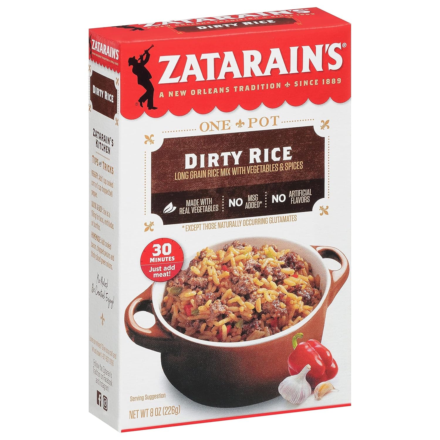 Zatarain'S Dirty Rice, 8 Oz Case of 8