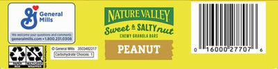 Nature Valley Granola Bars, Sweet and Salty Nut, Peanut, 6 Bars, 7.2 OZ