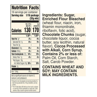 Betty Crocker Delights Supreme Chocolate Chunk Brownie Mix, 18 Oz.