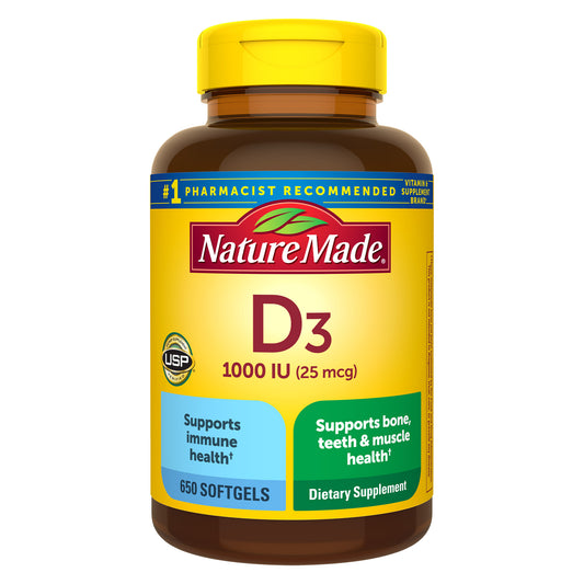 Nature Made Vitamin D3 25 Mcg., 650 Softgels
