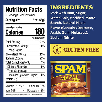 SPAM Maple, 12 Oz. Can