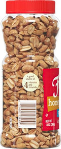 Fisher Snack Honey Roasted Dry Roasted Peanuts, 14 Ounces, Made with Real Honey, 100% Recyclable
