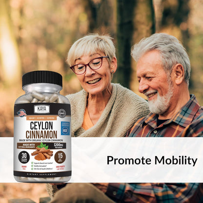 Naturals Ceylon Cinnamon Supplement | 1200Mg per Serving, Vegan - Non-Gmo & Gluten Free - 30 Capsules