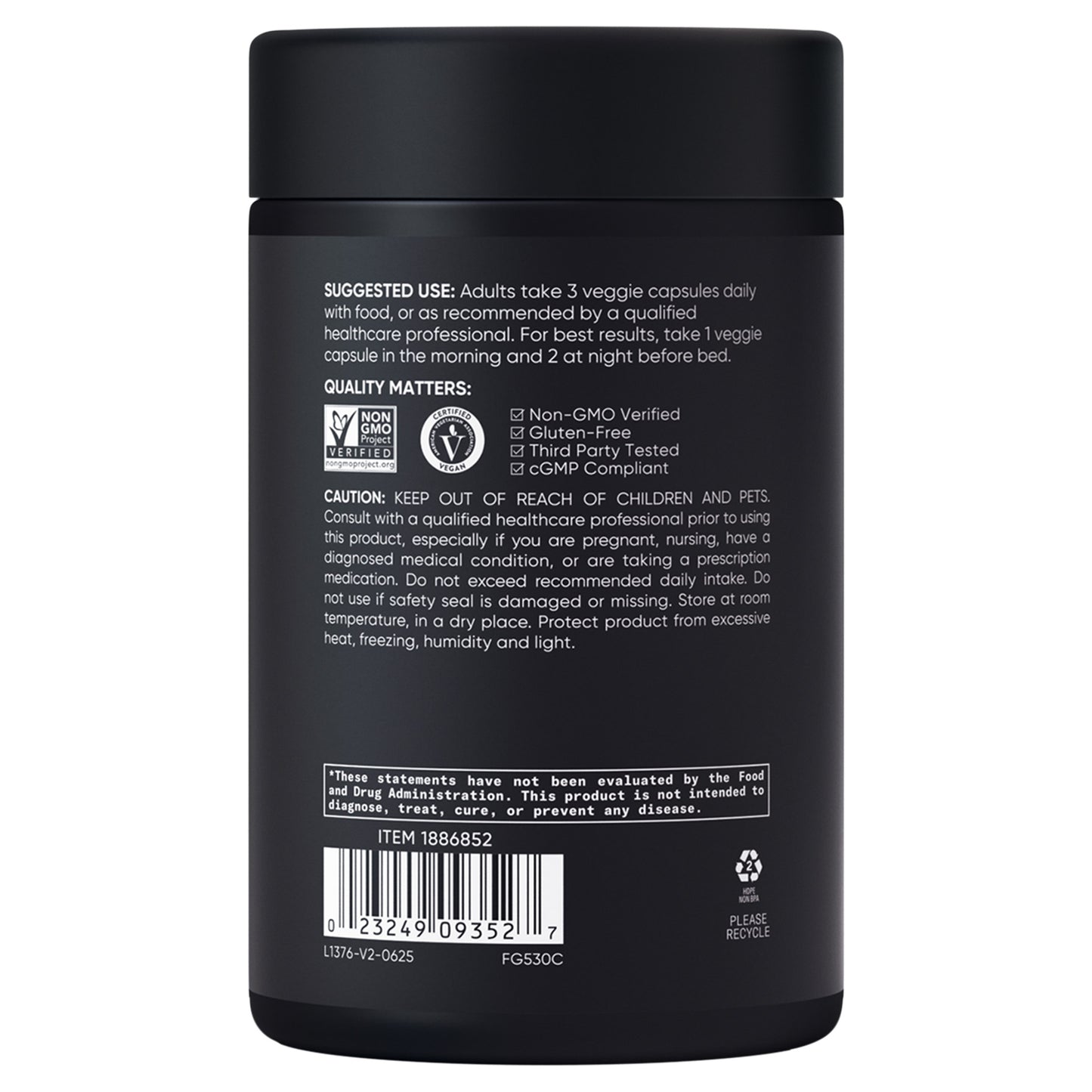 Sports Research Magtein Magnesium L-Threonate, 2000 Mg, 135 Veggie Capsules