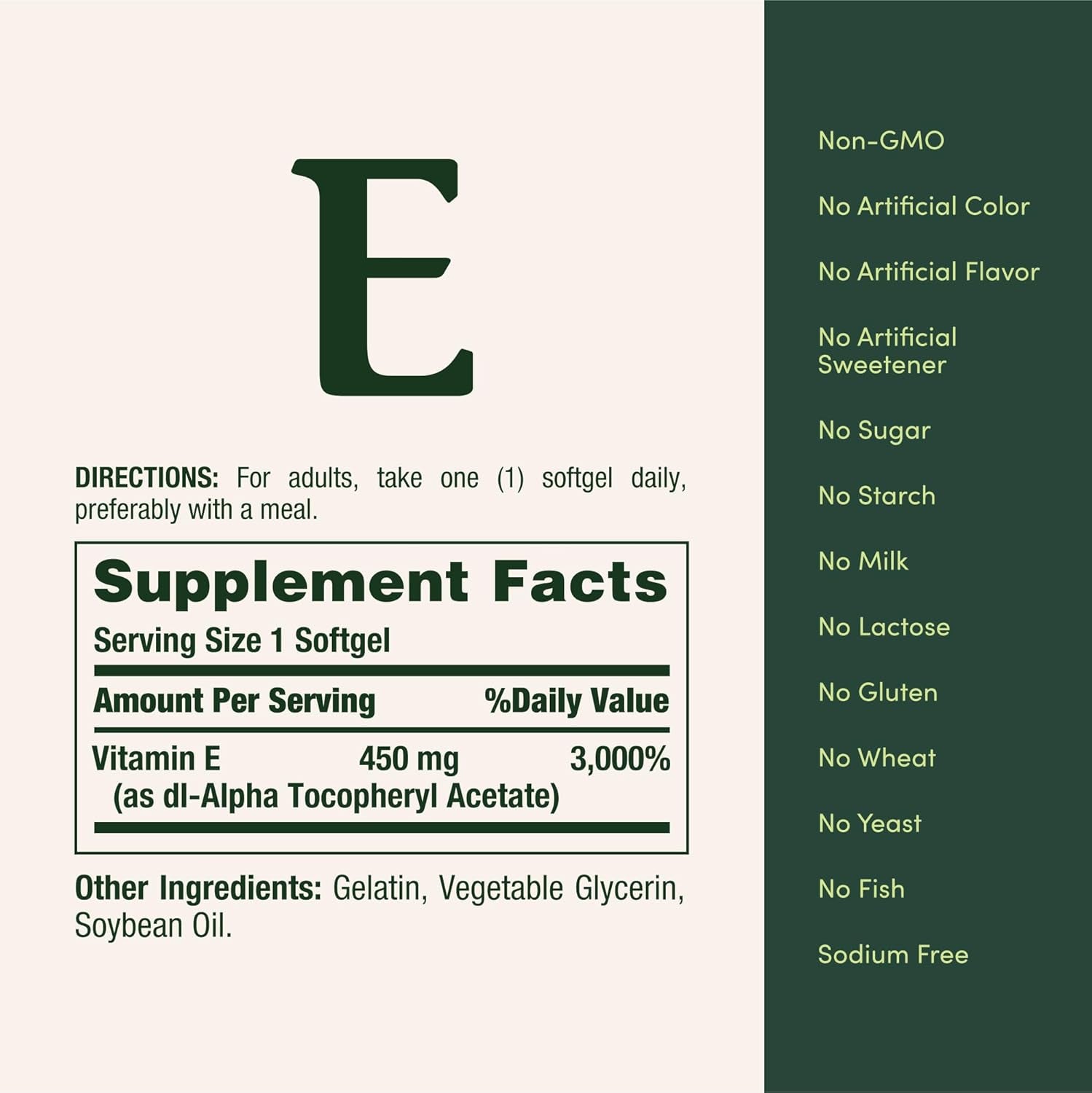 Nature'S Bounty Vitamin E 1000 IU Softgels, Supports Antioxidant Health & Immune System, 1 Serving per Day, No Gluten, 60 Softgels (Pack of 1)