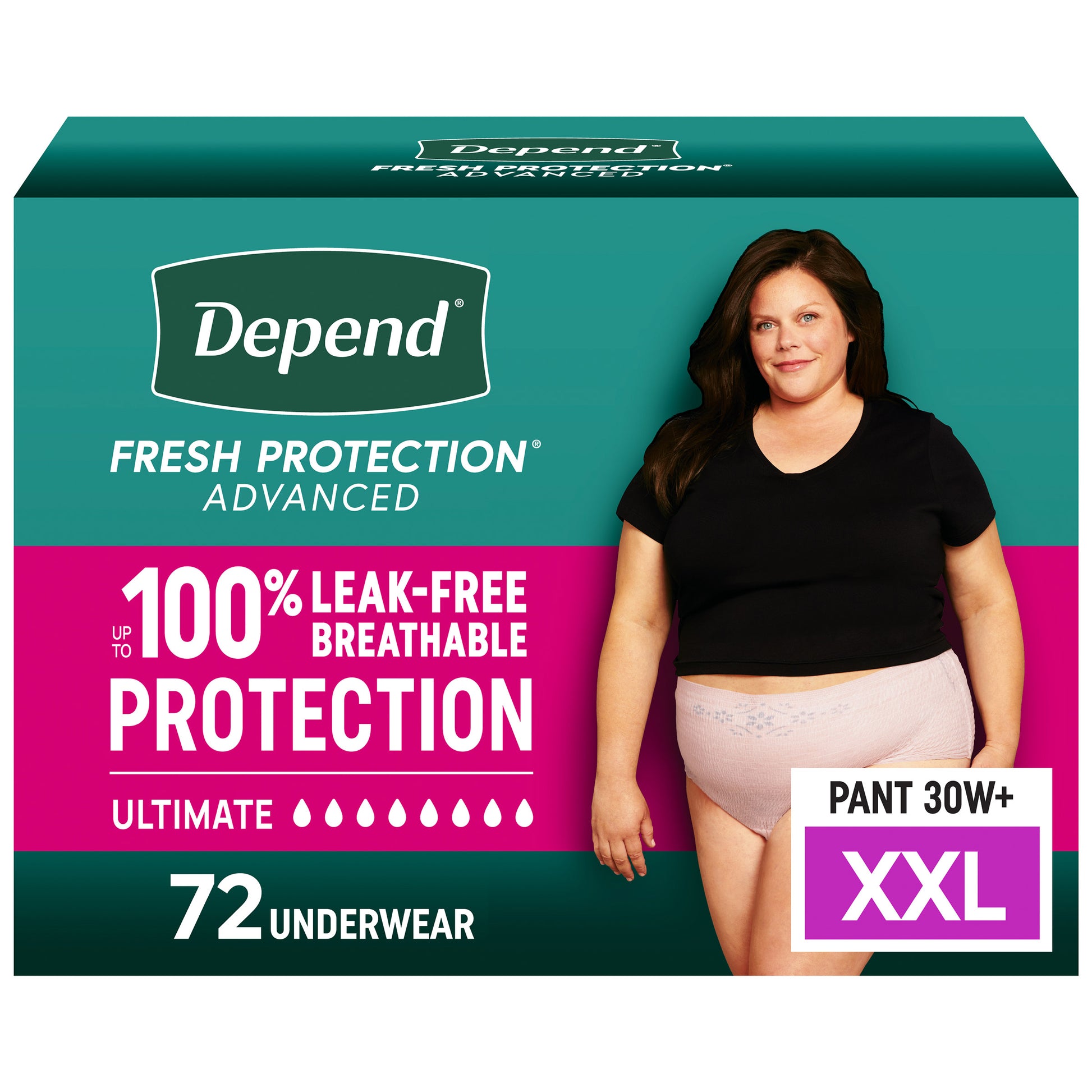 Depend  Protection Advanced Incontinence & Postpartum Bladder Leak Underwear for Women, Ultimate Absorbency