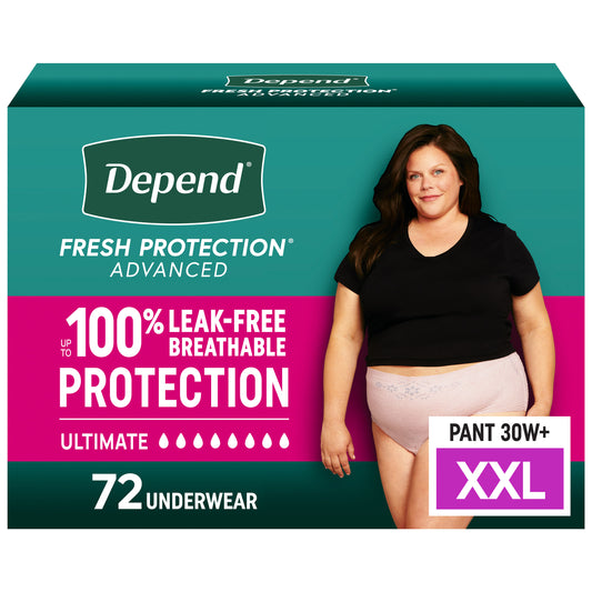 Depend  Protection Advanced Incontinence & Postpartum Bladder Leak Underwear for Women, Ultimate Absorbency