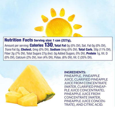 Dole Canned Fruit, Pineapple Chunks in 100% Pineapple Juice, Gluten Free, Pantry Staples, 8 Oz, Packaging May Vary