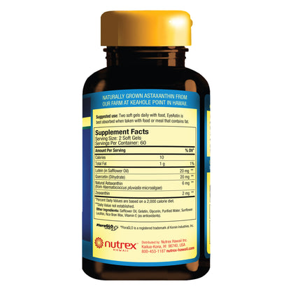 Eyeastin Hawaiian Astaxanthin, 120 Softgels