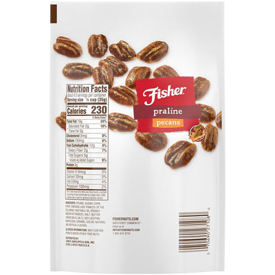 Fisher Snack Praline Pecans, 5.5 Ounces, Made with Whole Mammoth Pecans