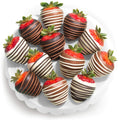 Chocolate Covered Strawberries, 12 Dark/Milk/White Delight 