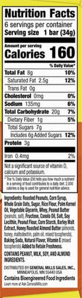 Nature Valley Granola Bars, Sweet and Salty Nut, Peanut, 6 Bars, 7.2 OZ
