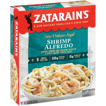 Zatarain'S Shrimp Alfredo, Frozen Meal, 10.5 Oz Case of 12
